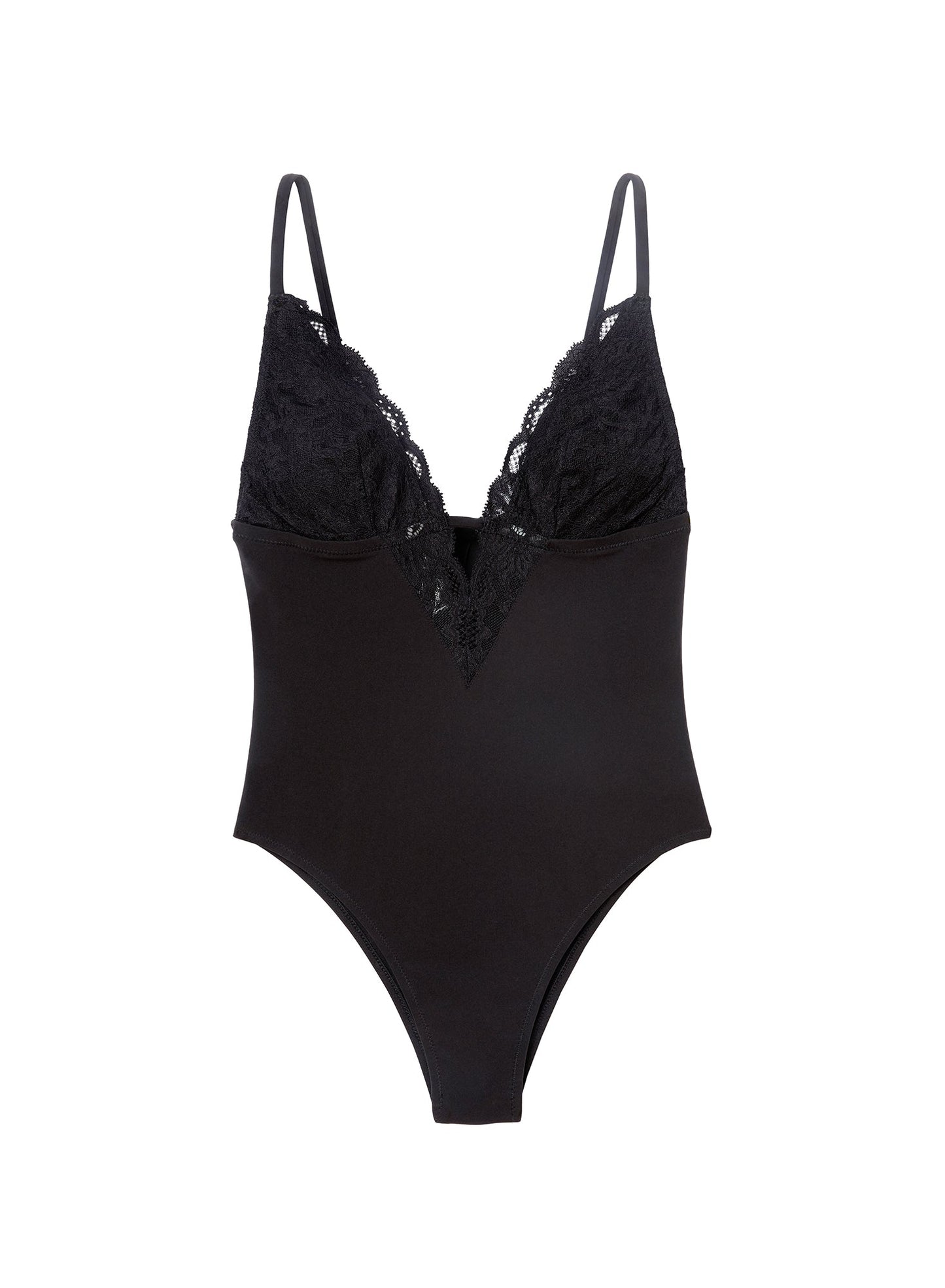 Fleur du Mal Black Charlotte 3-Way Bodysuit