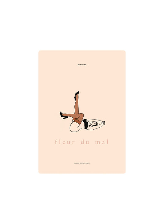 Fleur du Mal Caramel Sheer Thigh High Stocking