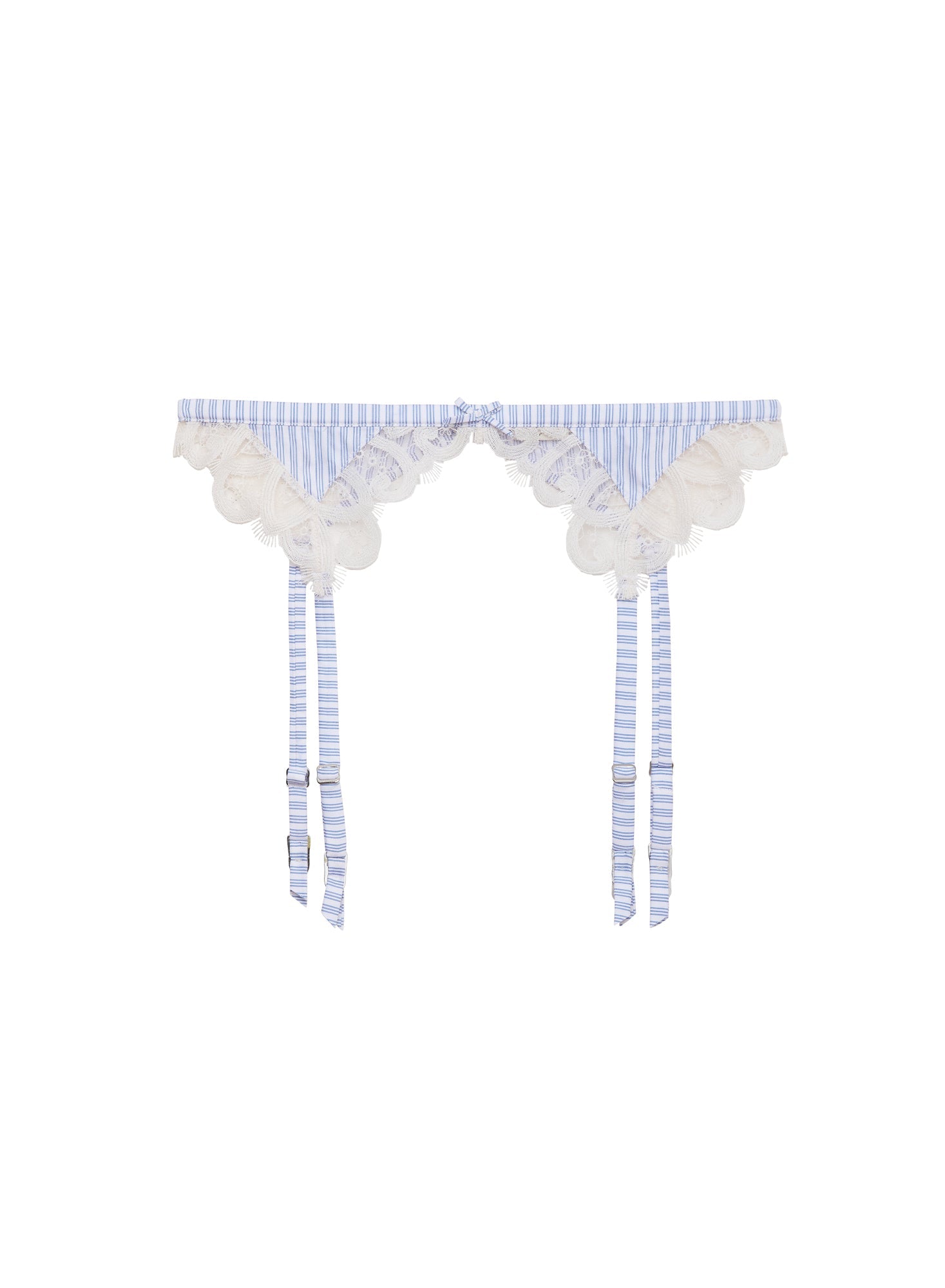 Fleur du Mal Hampton Stripe Poplin Garter Belt