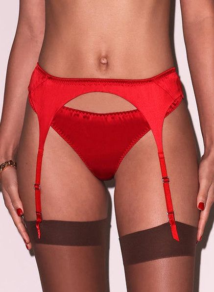 Fleur du Mal Red Luxe Classic Garter
