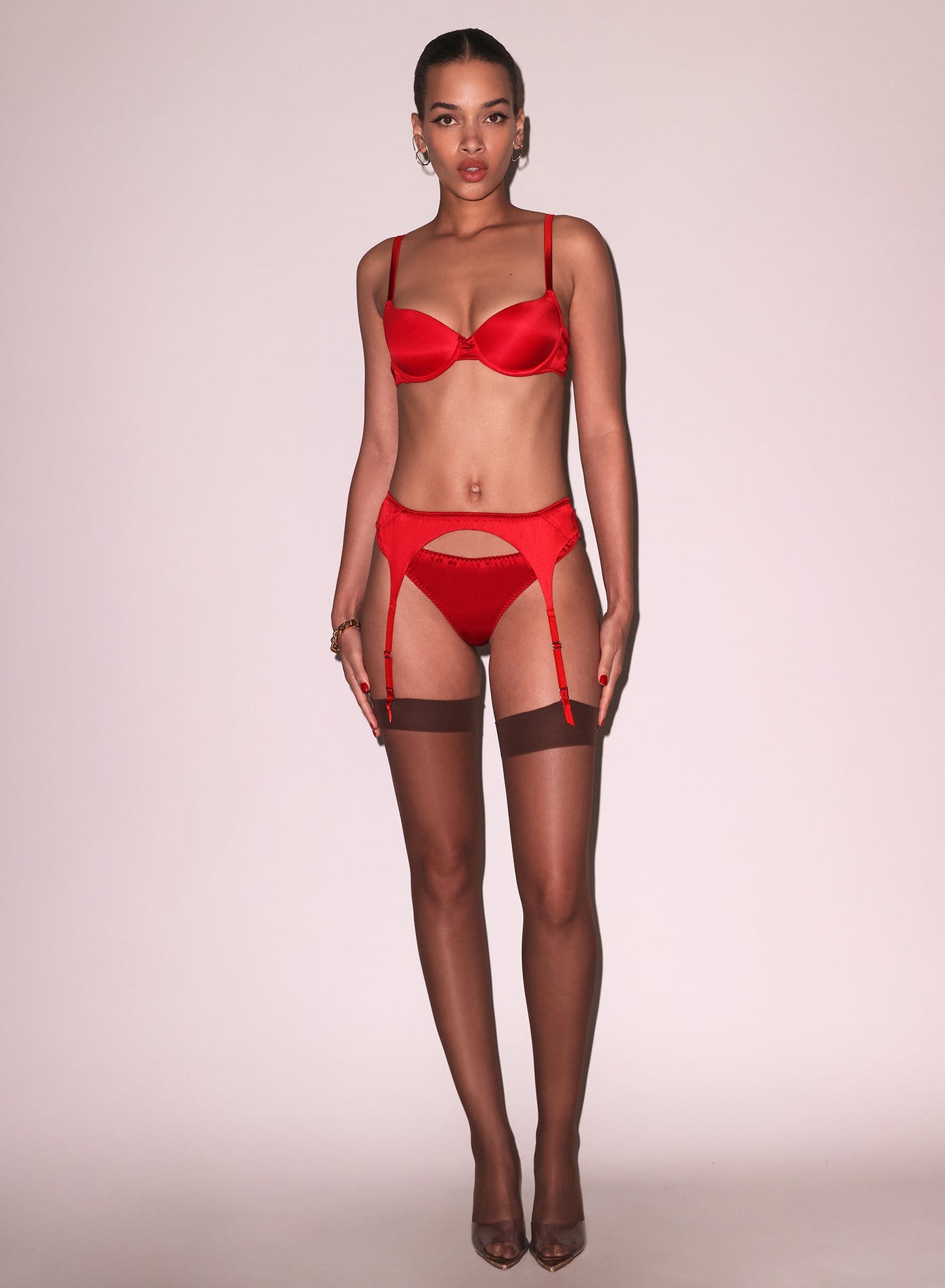 Fleur du Mal Red Luxe Classic Garter