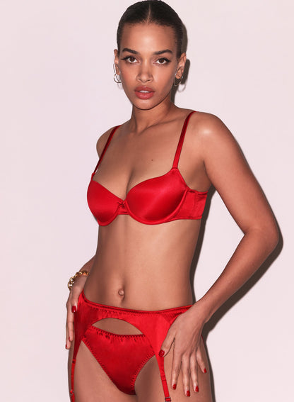 Fleur du Mal Red Luxe Classic Garter