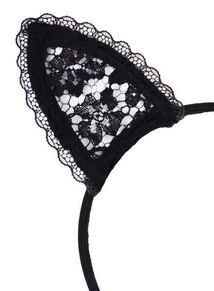Fleur du Mal Black Lace Cat Ears
