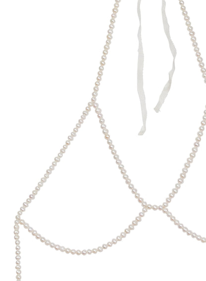 Fleur du Mal Ivory Pearl Framed Bra