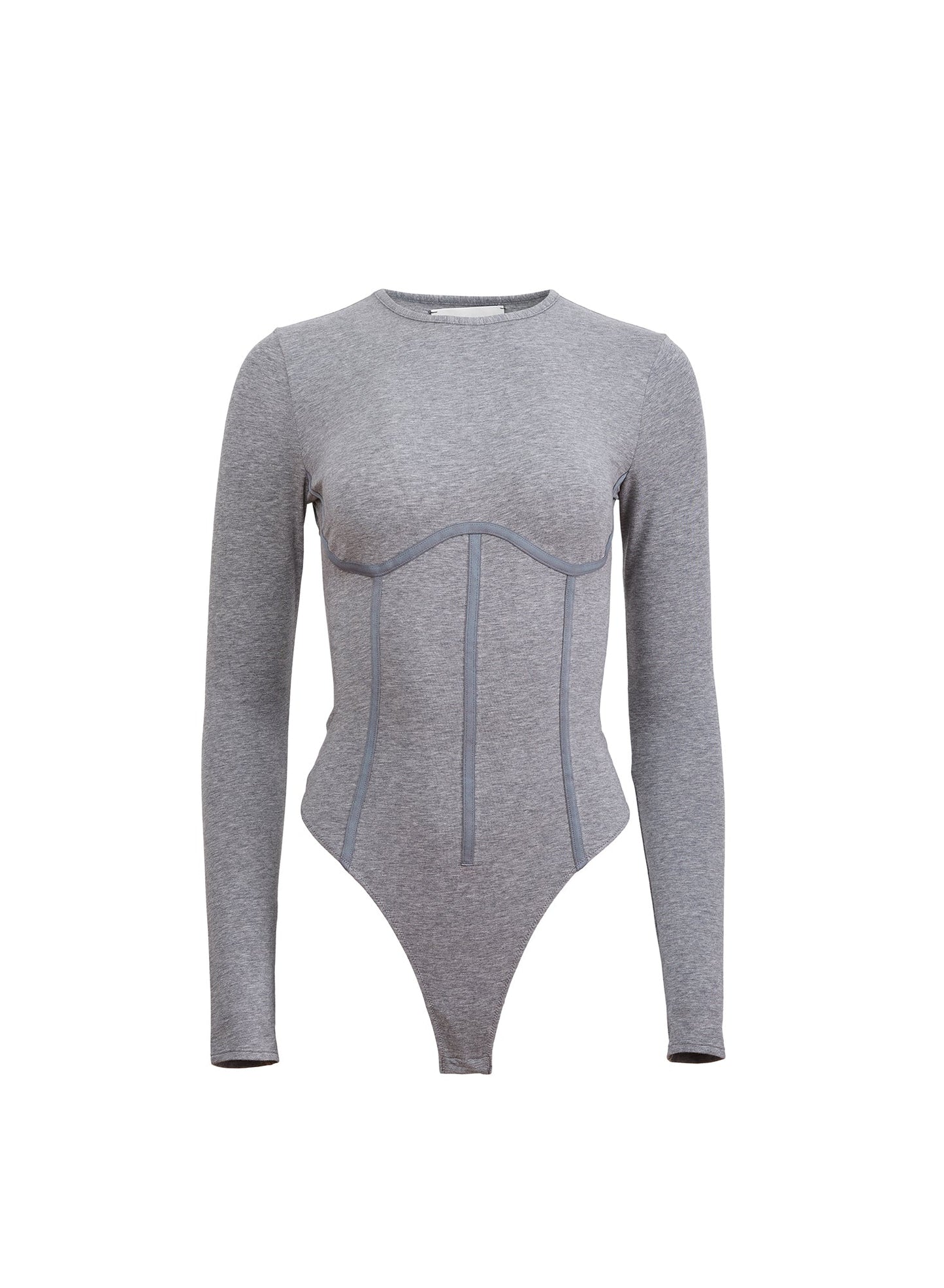 Fleur du Mal Heather Grey Organic Cotton T-Shirt Bodysuit