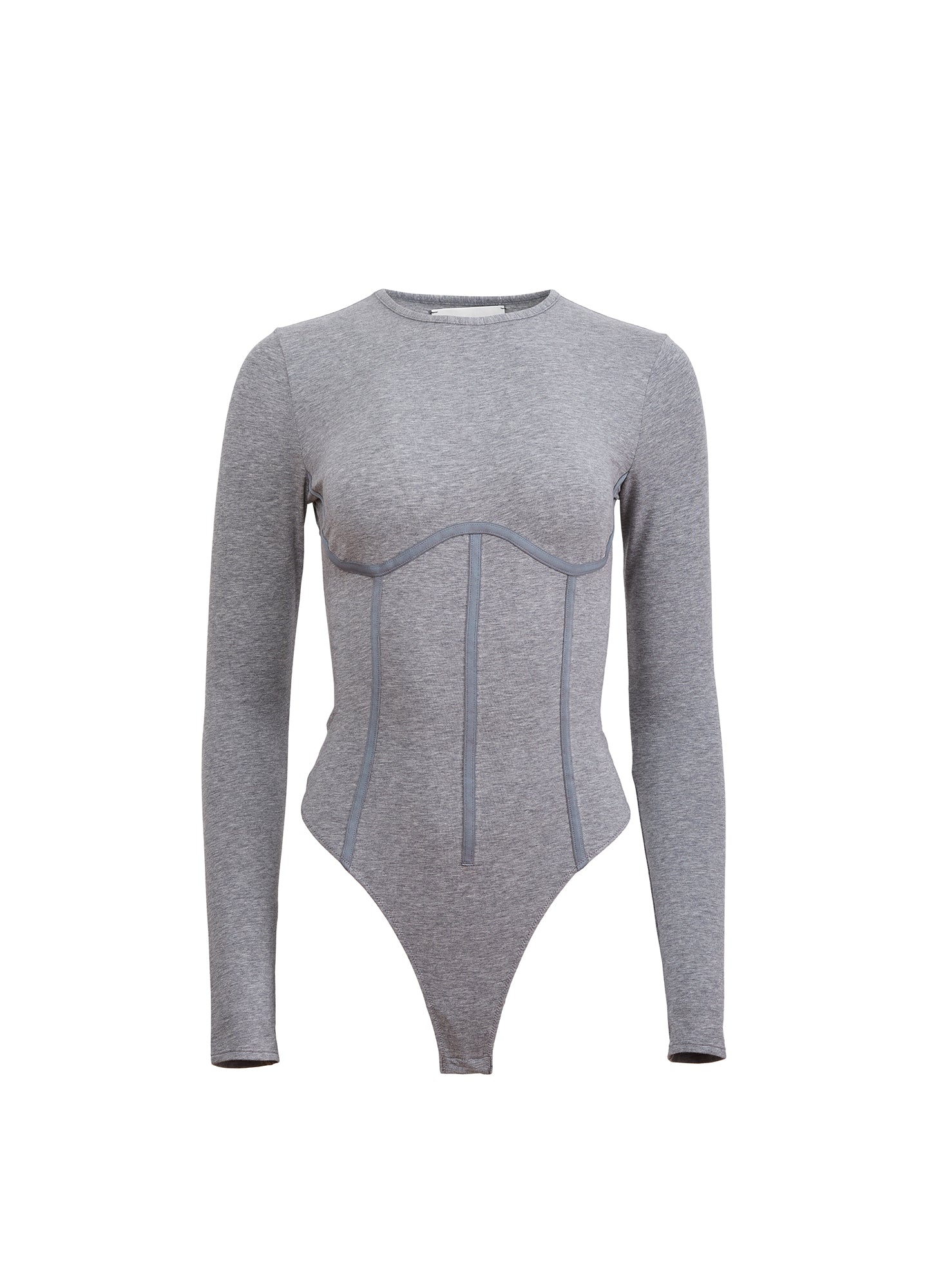 Fleur du Mal Heather Grey Organic Cotton T-Shirt Bodysuit