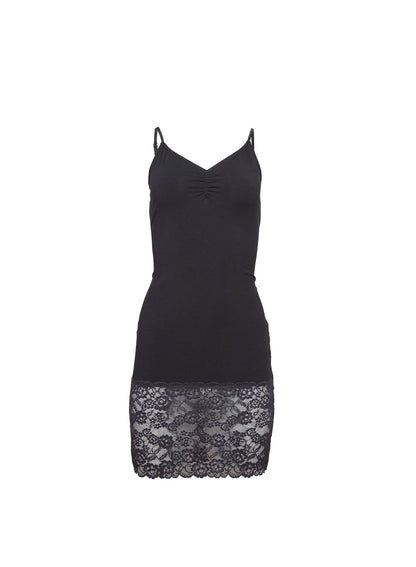 Fleur du Mal Black Organic Cotton Slip Dress