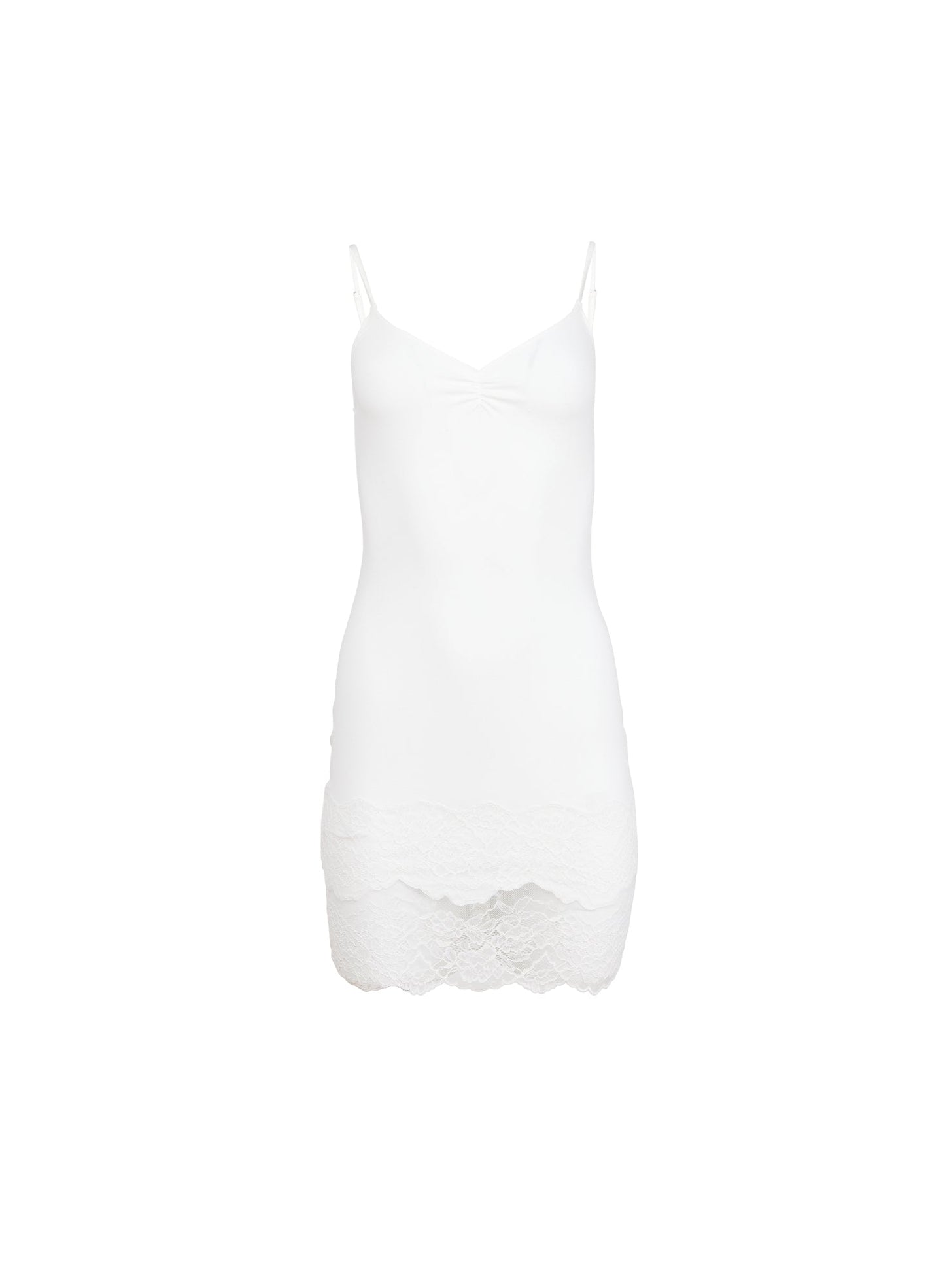 Fleur du Mal Ivory Organic Cotton Slip Dress