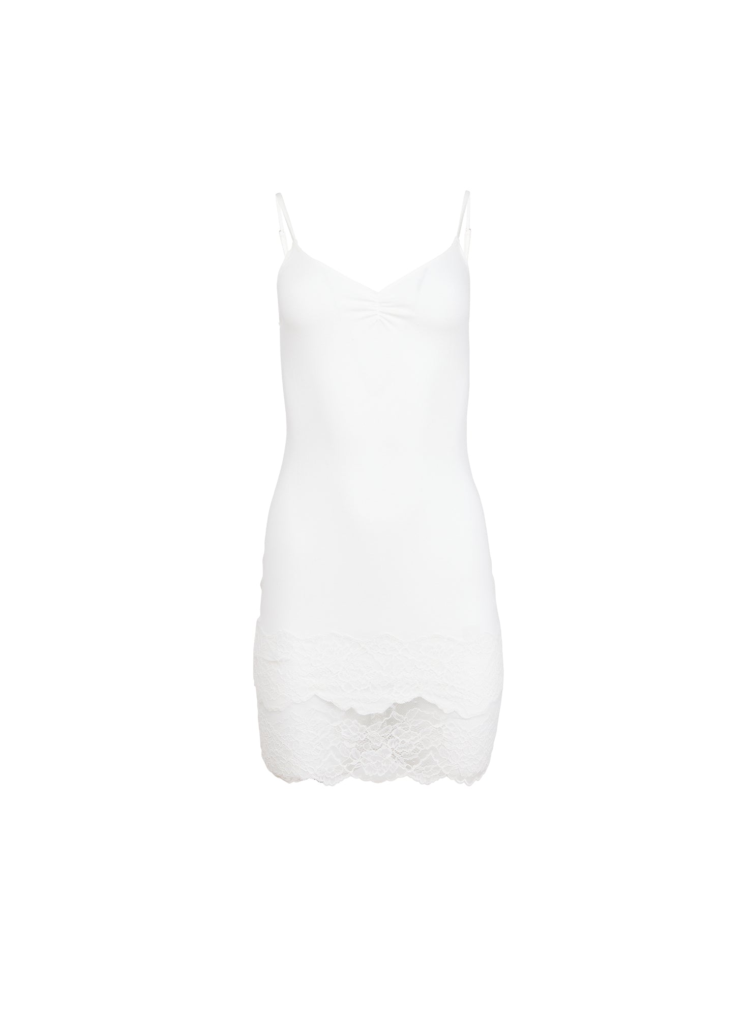 Fleur du Mal Ivory Organic Cotton Slip Dress