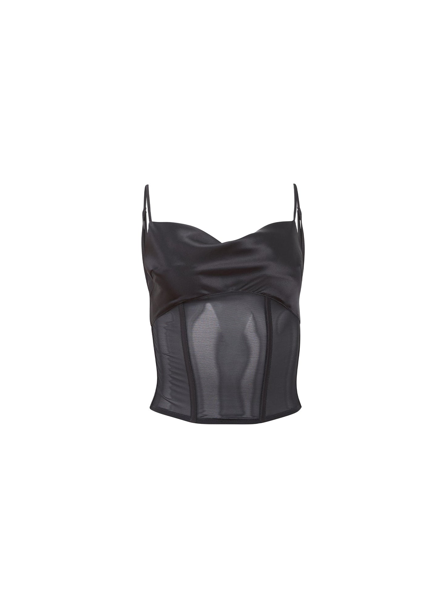 Fleur du Mal Black Nora Corset Top