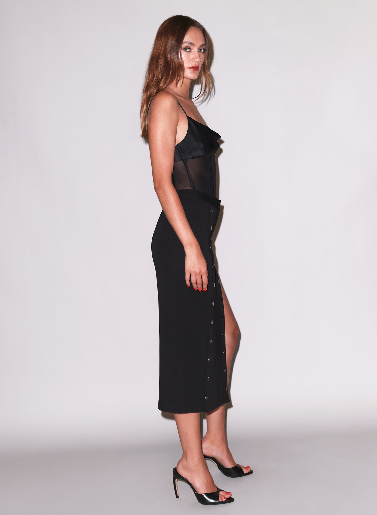 Fleur du Mal Black Nora Corset Top