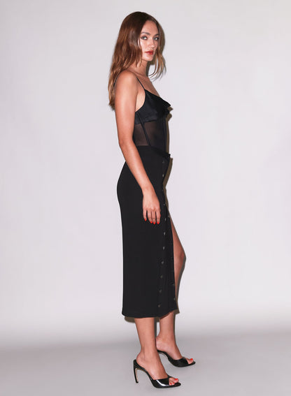 Fleur du Mal Black Nora Corset Top