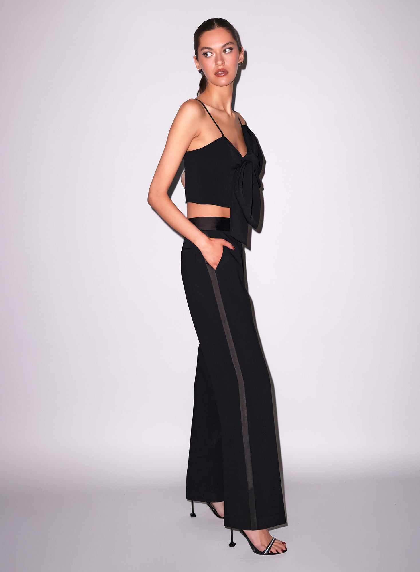 Fleur du Mal Black Blair Bow Top