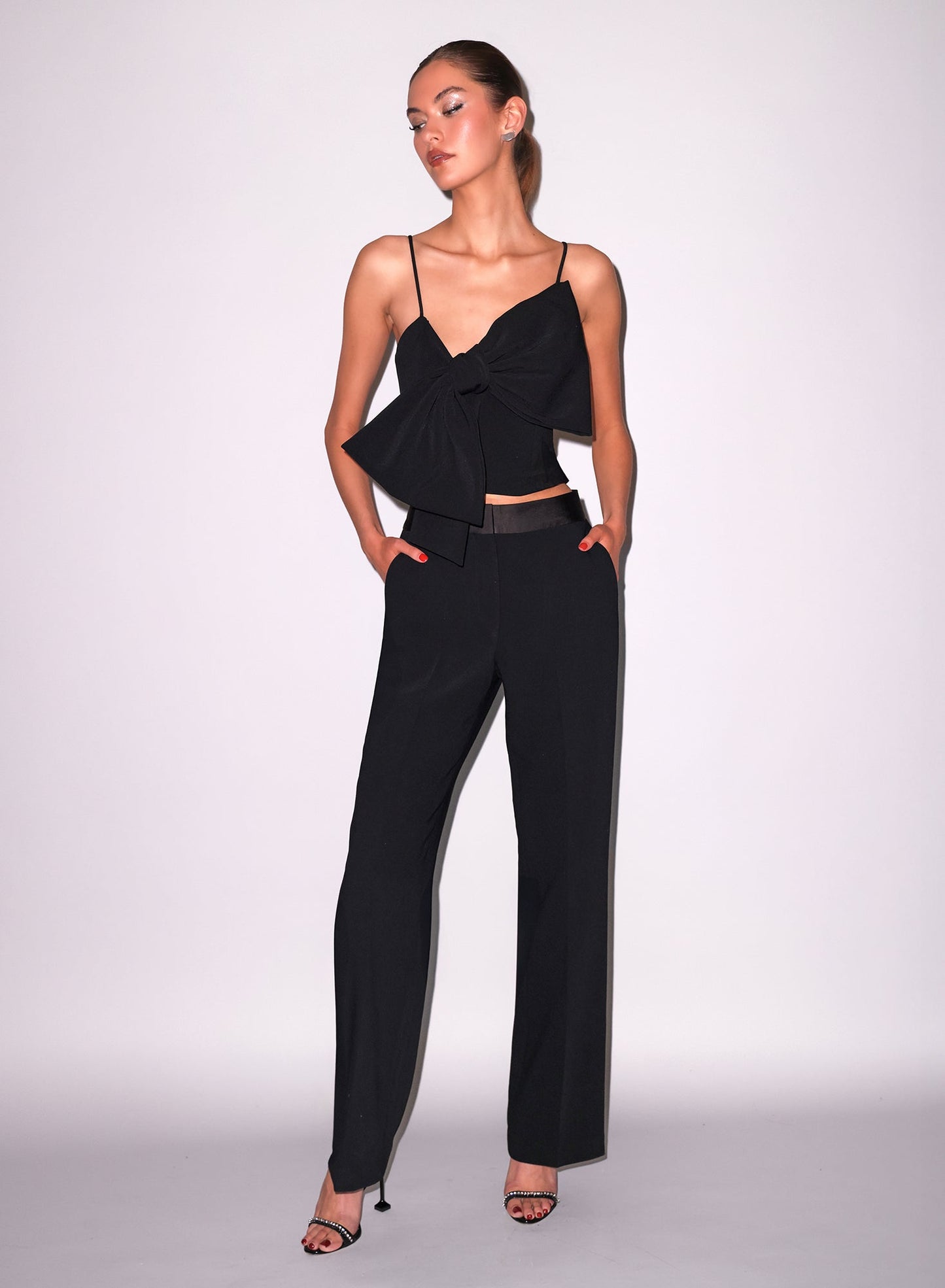 Fleur du Mal Black Blair Bow Top