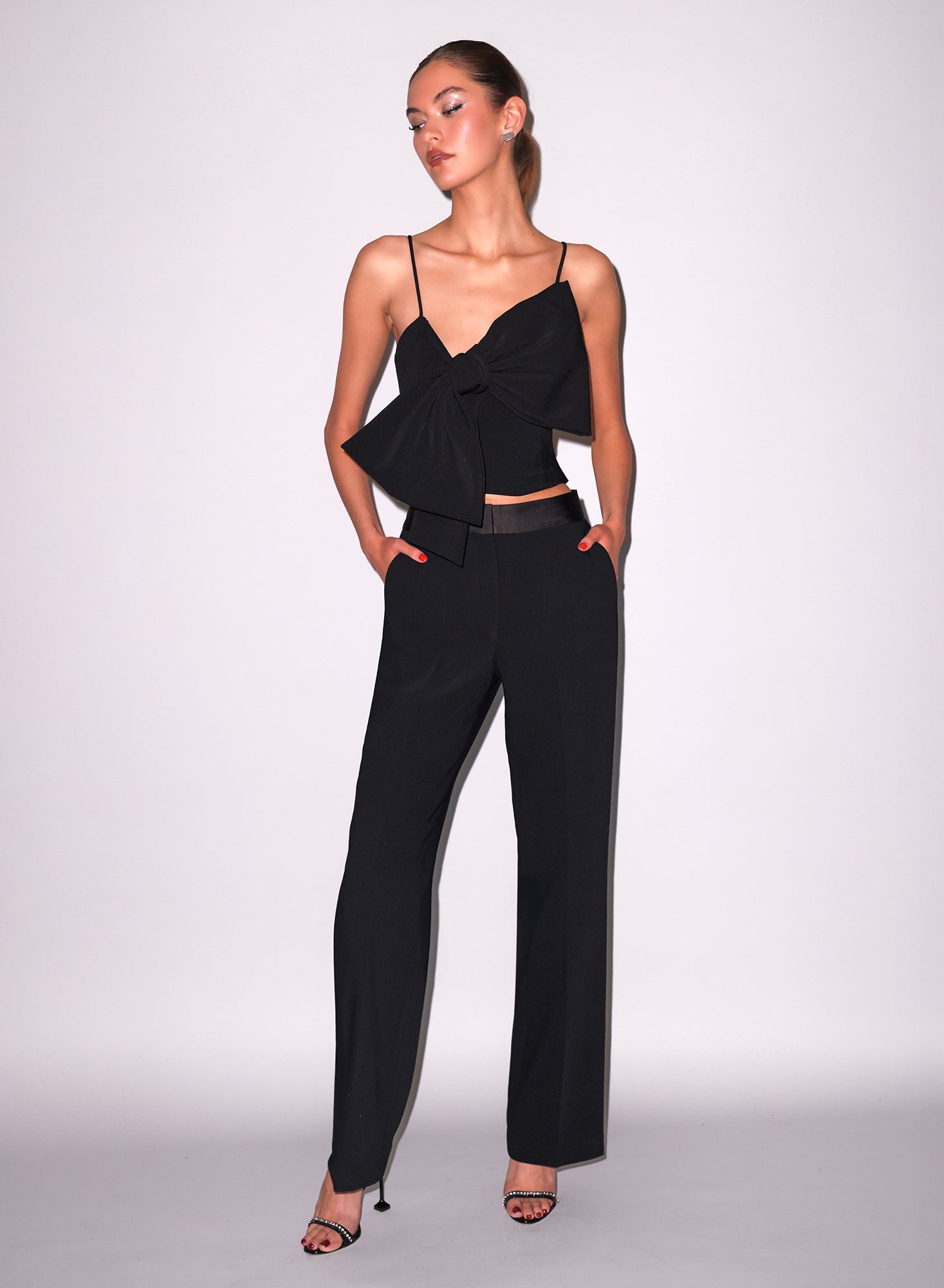 Fleur du Mal Black Blair Bow Top