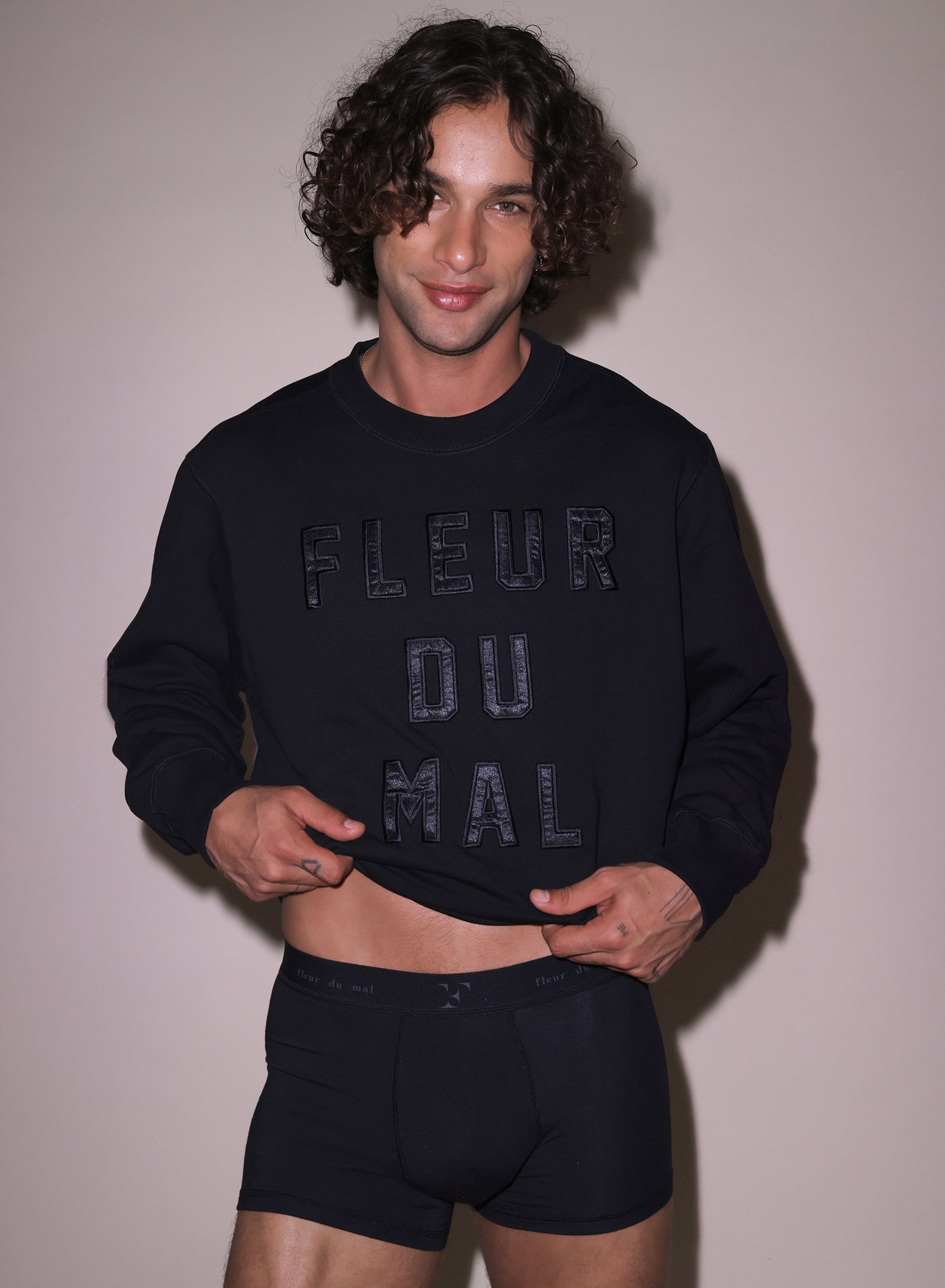 Fleur du Mal Black Men's Boxer Brief