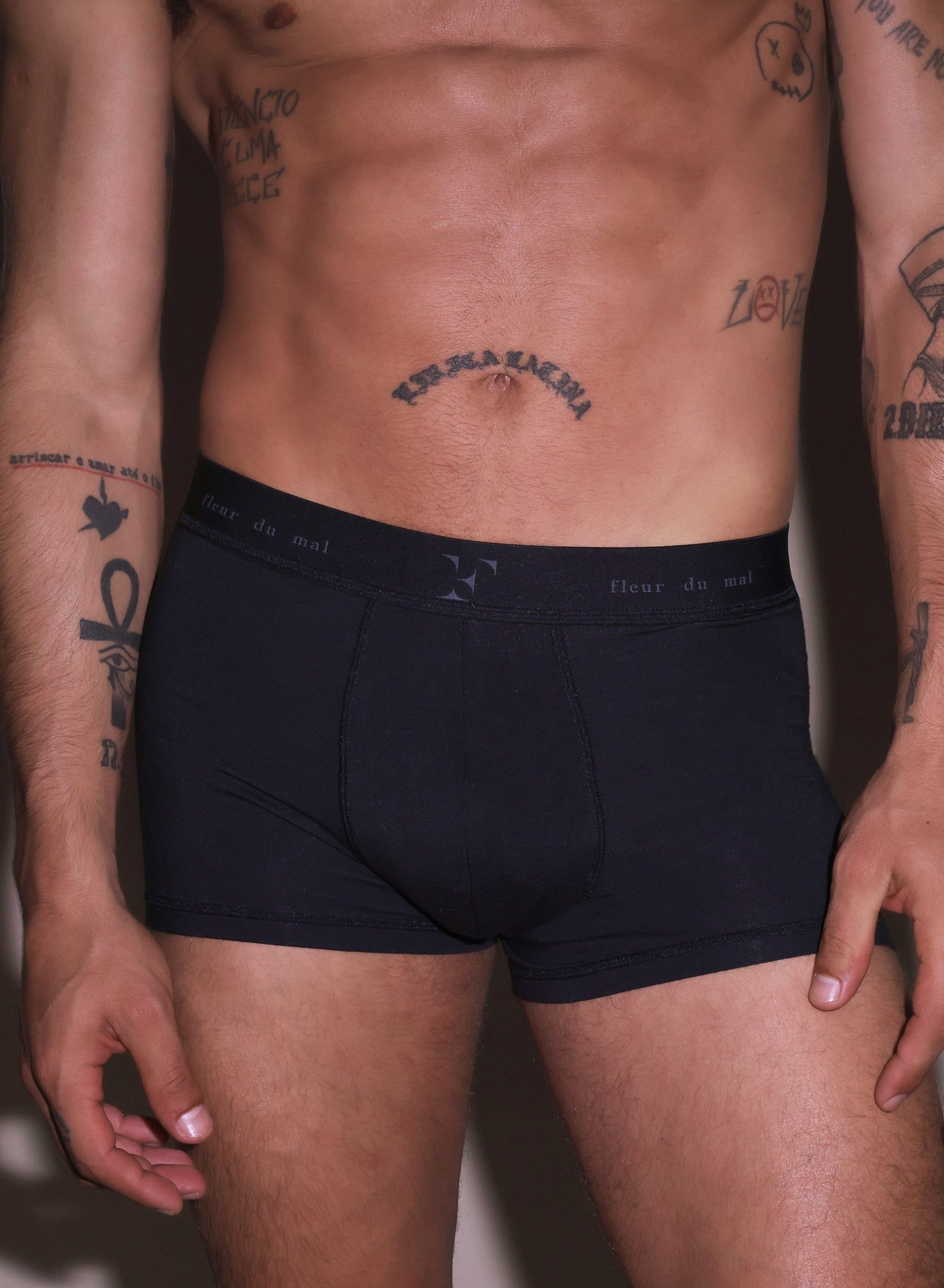 Fleur du Mal Black Men's Boxer Brief