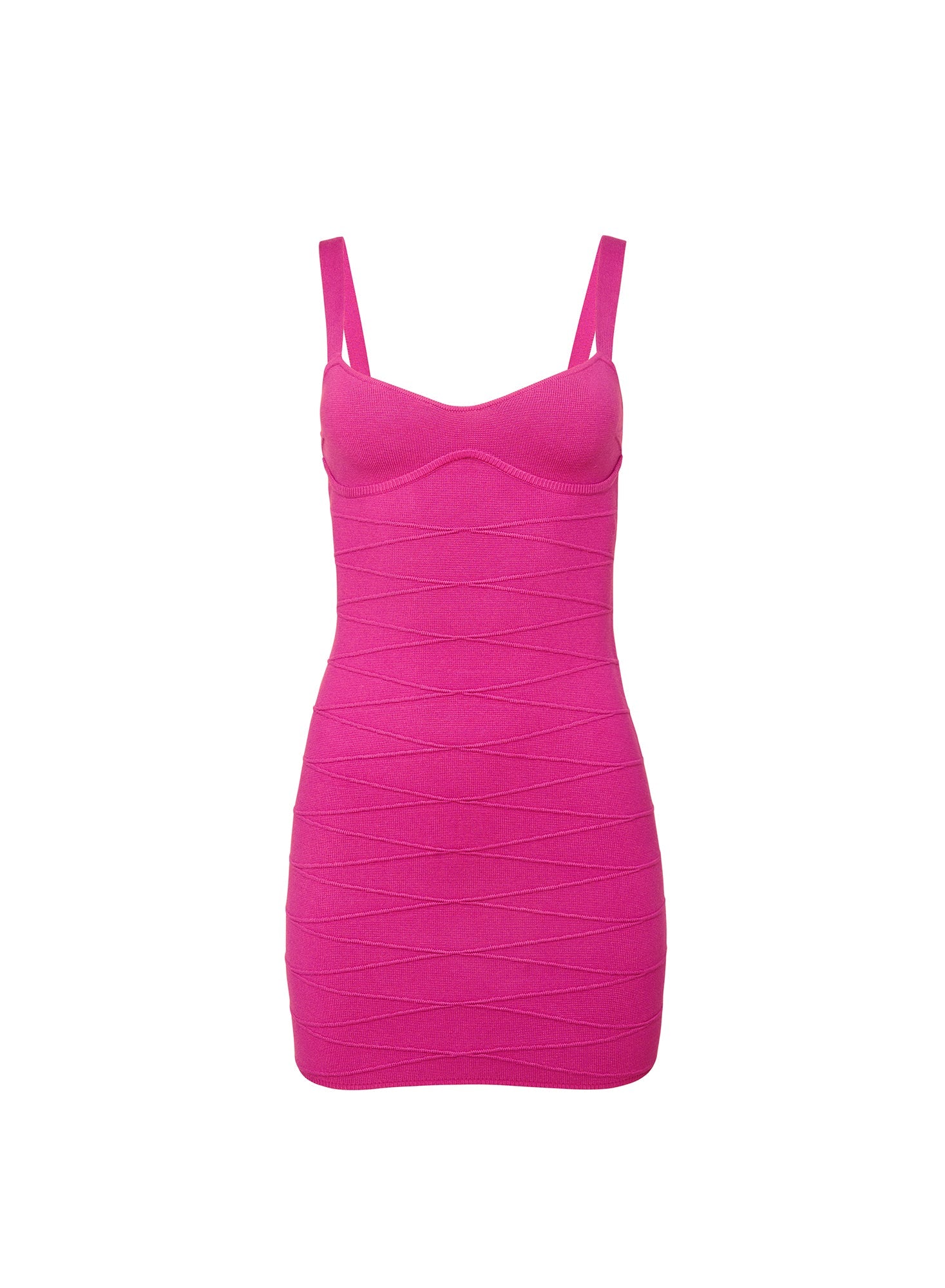Fleur du Mal Wild Pink Bandage Dress