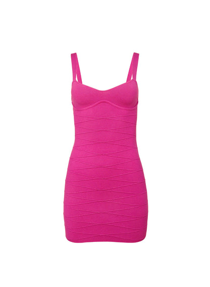 Fleur du Mal Wild Pink Bandage Dress