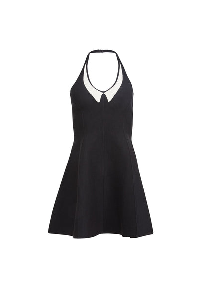 Fleur du Mal Black Collier Flared Corset Dress