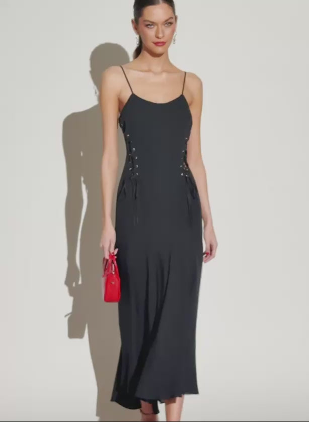 Fleur du Mal Black Gia Gown