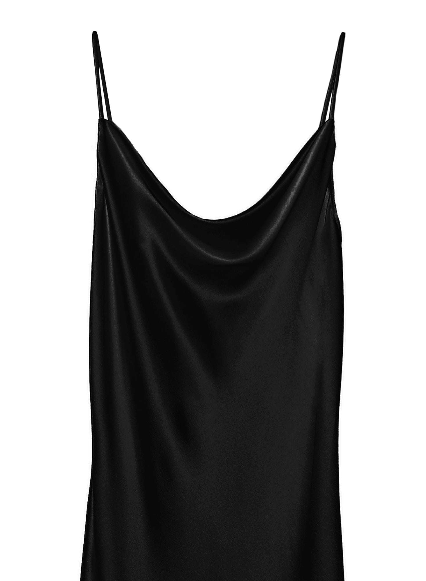 Fleur du Mal Black Silk Cowl Slip Dress