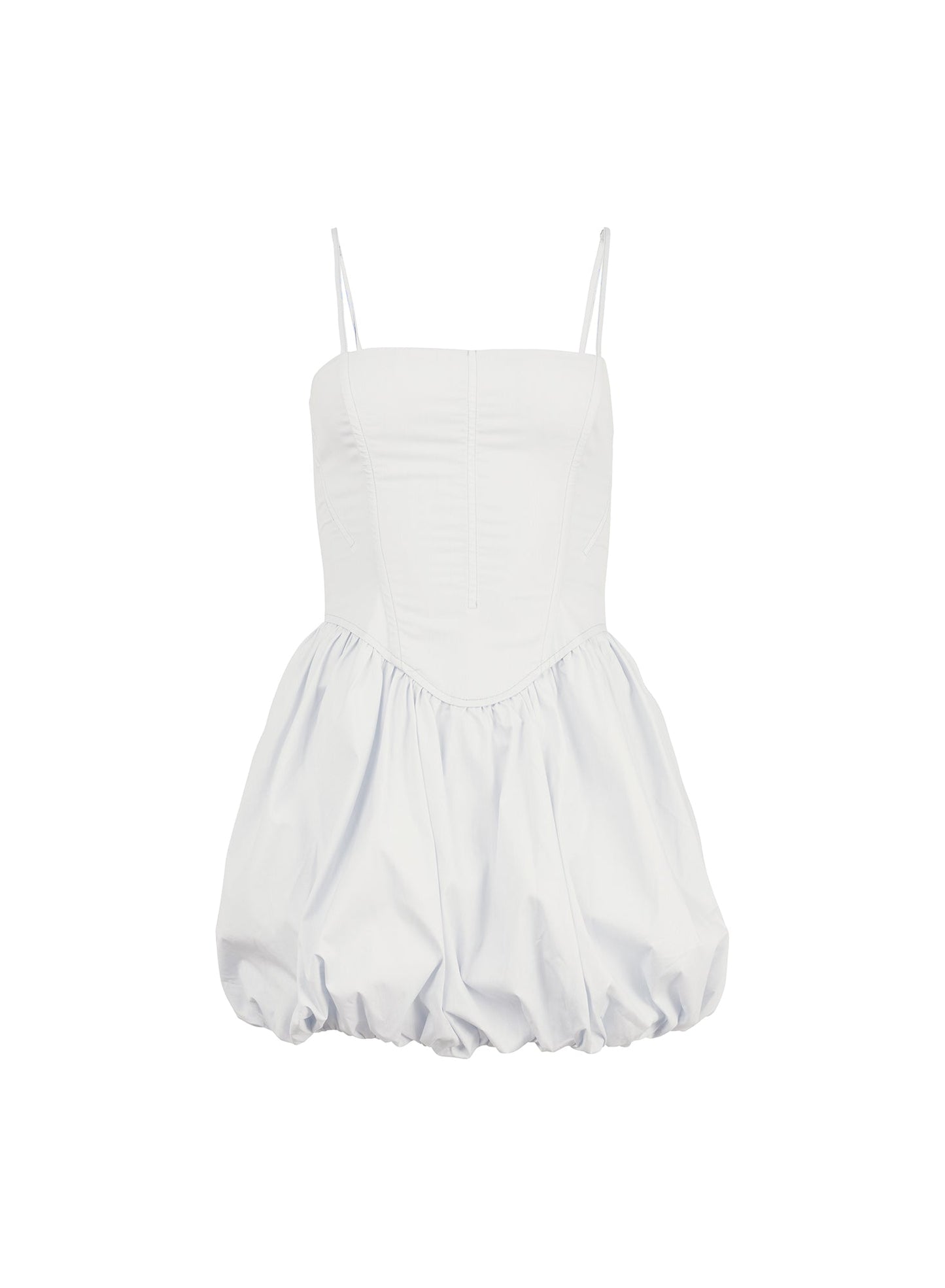 Fleur du Mal White Poplin Bubble Dress