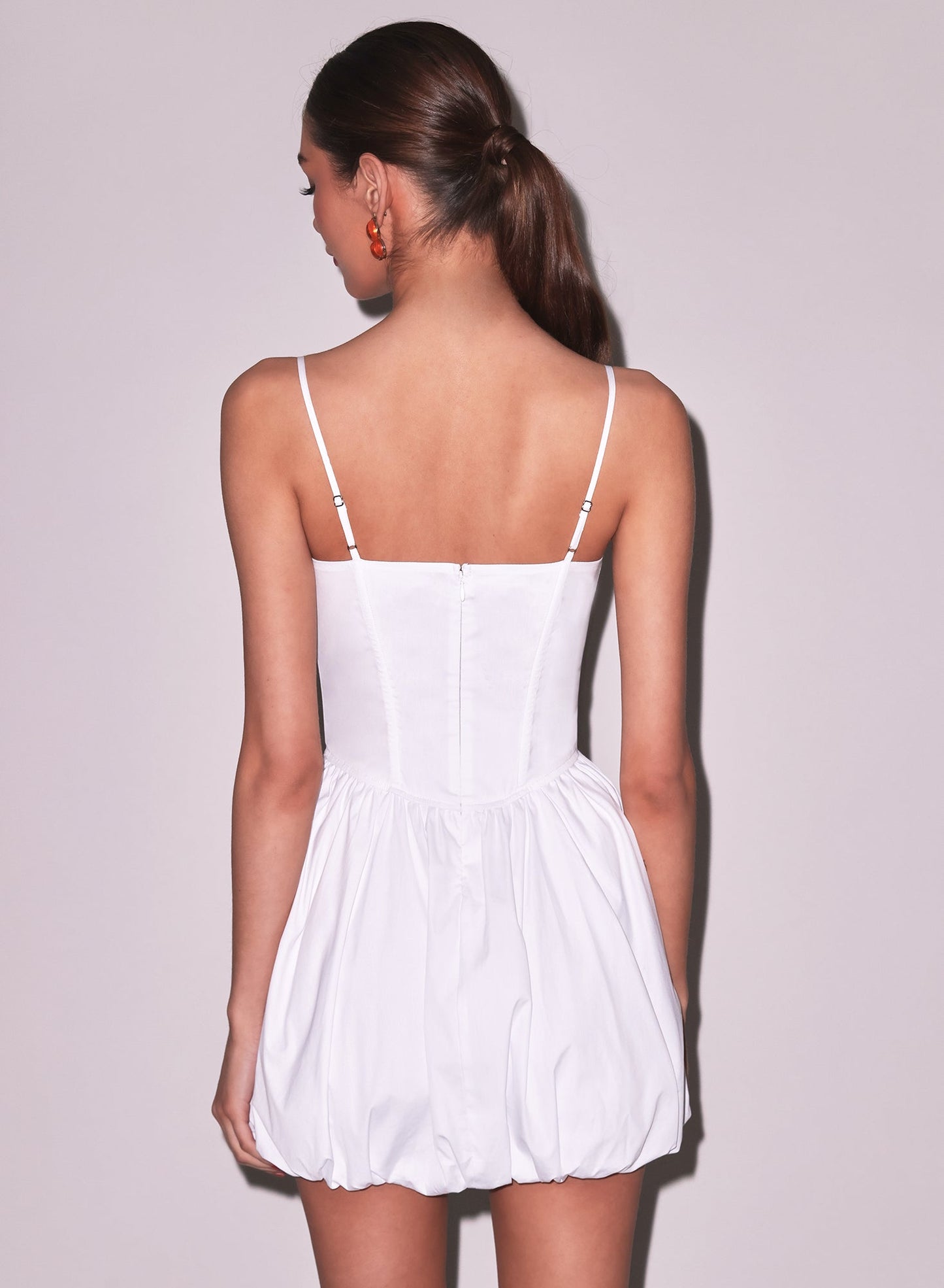 Fleur du Mal White Poplin Bubble Dress