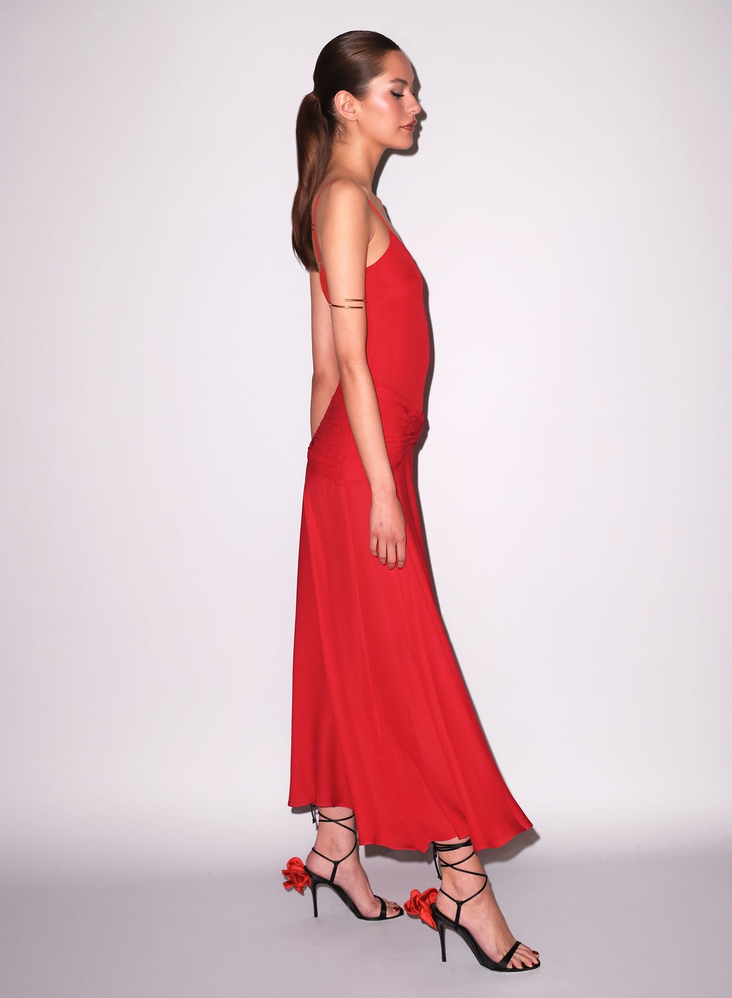 Fleur du Mal Red Nina Maxi Dress