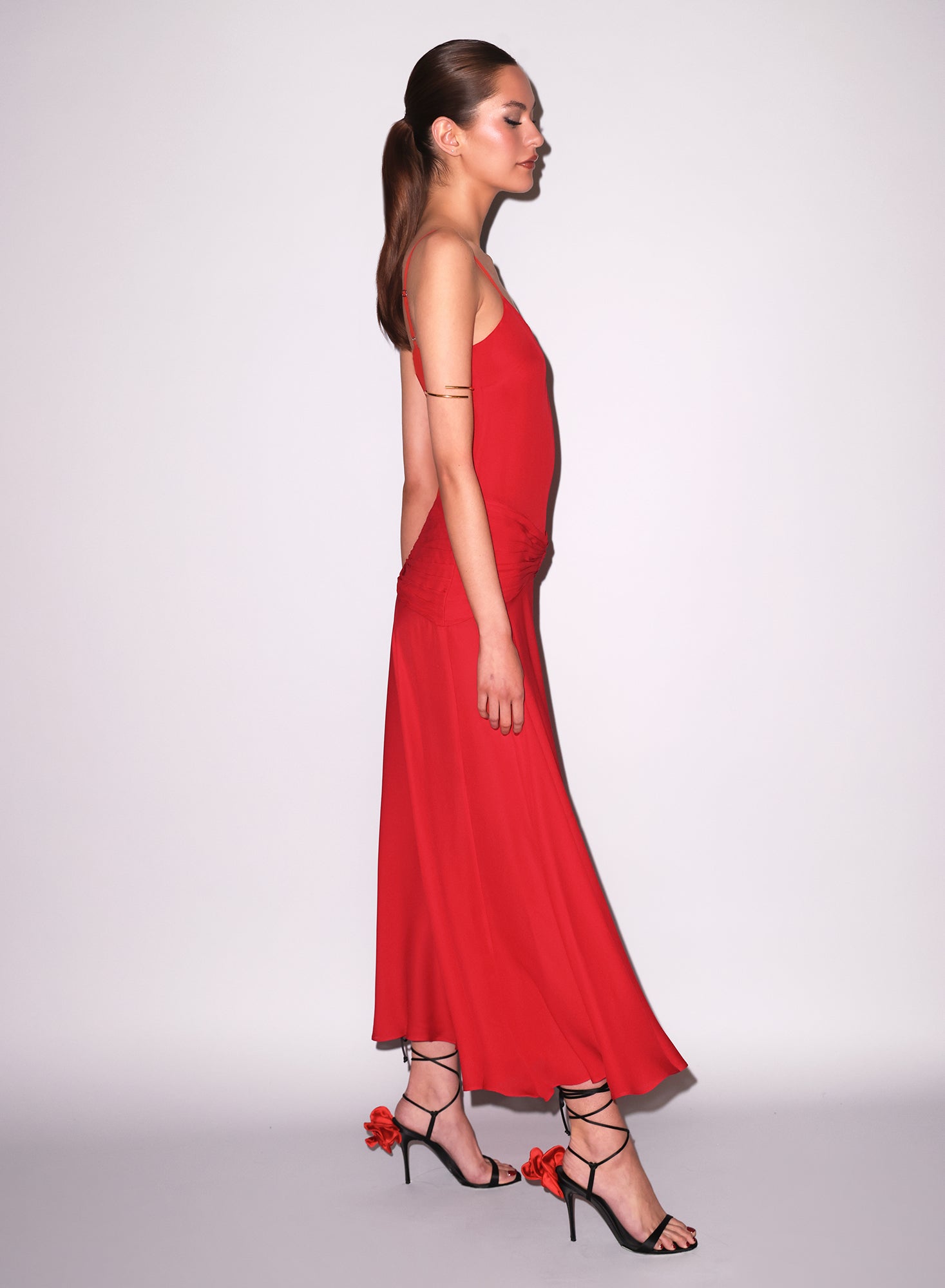 Fleur du Mal Red Nina Maxi Dress