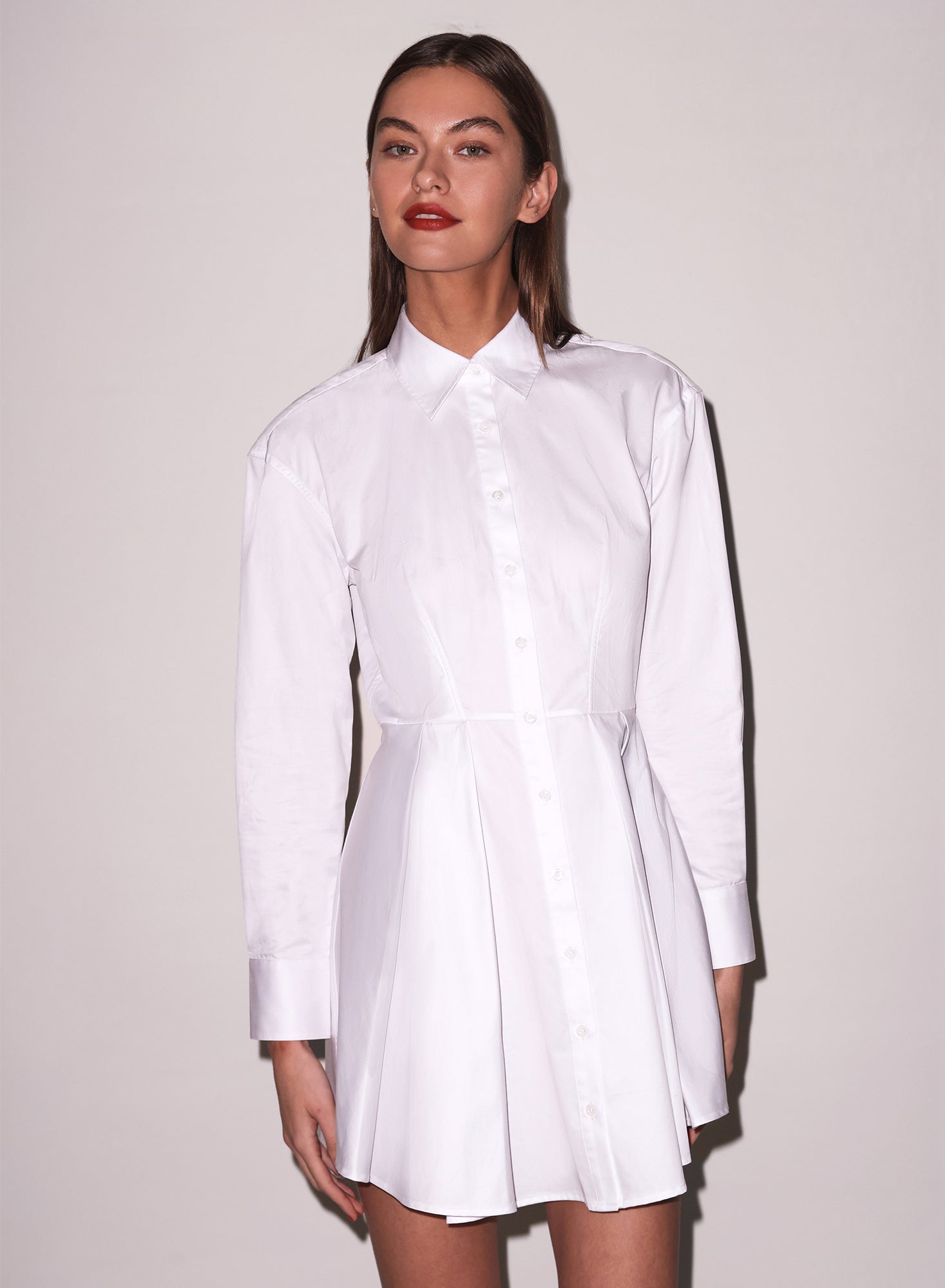 Fleur du Mal White Zoe Shirt Dress
