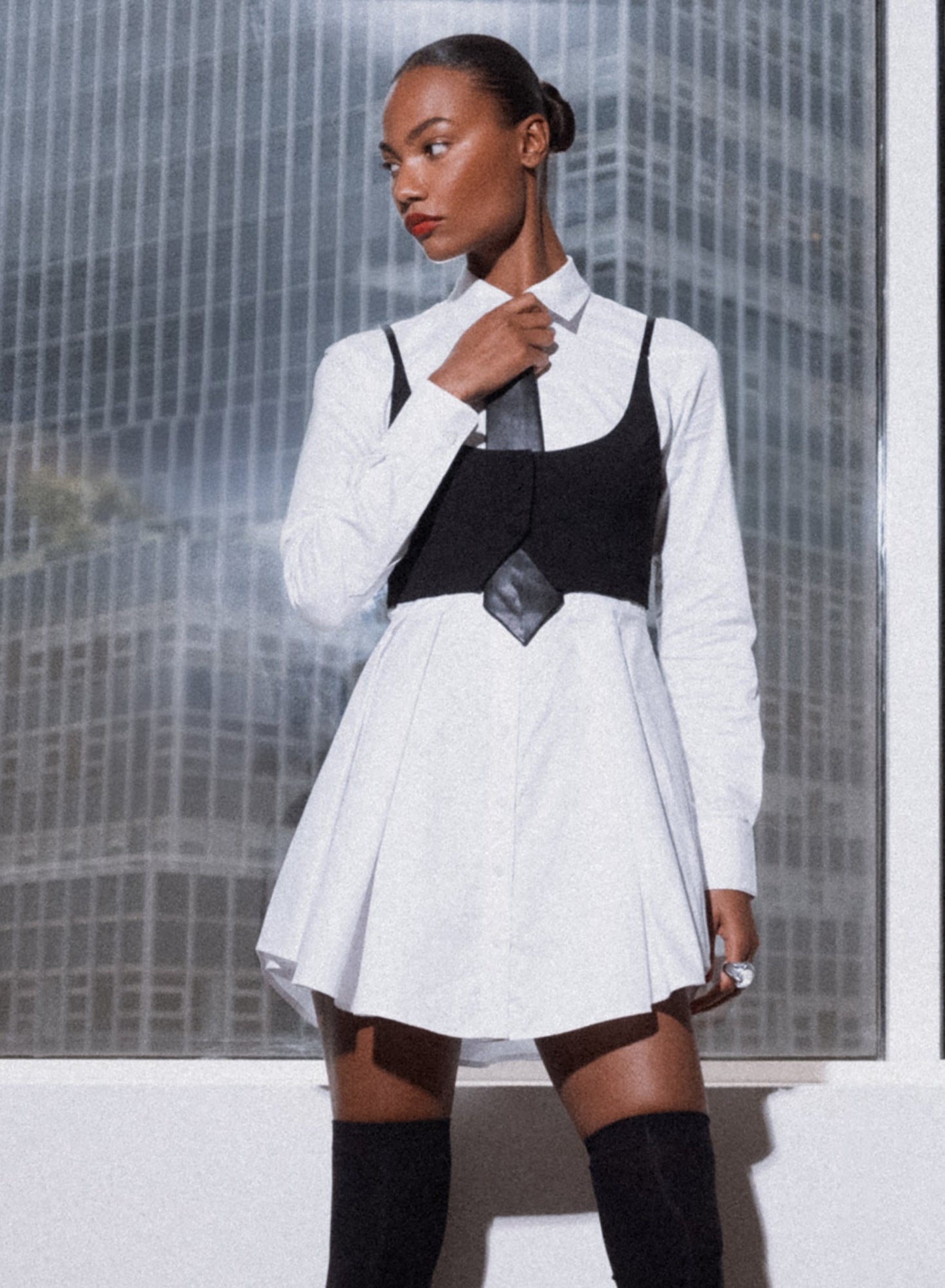 Fleur du Mal White Zoe Shirt Dress