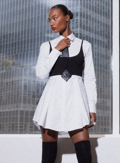 Fleur du Mal White Zoe Shirt Dress