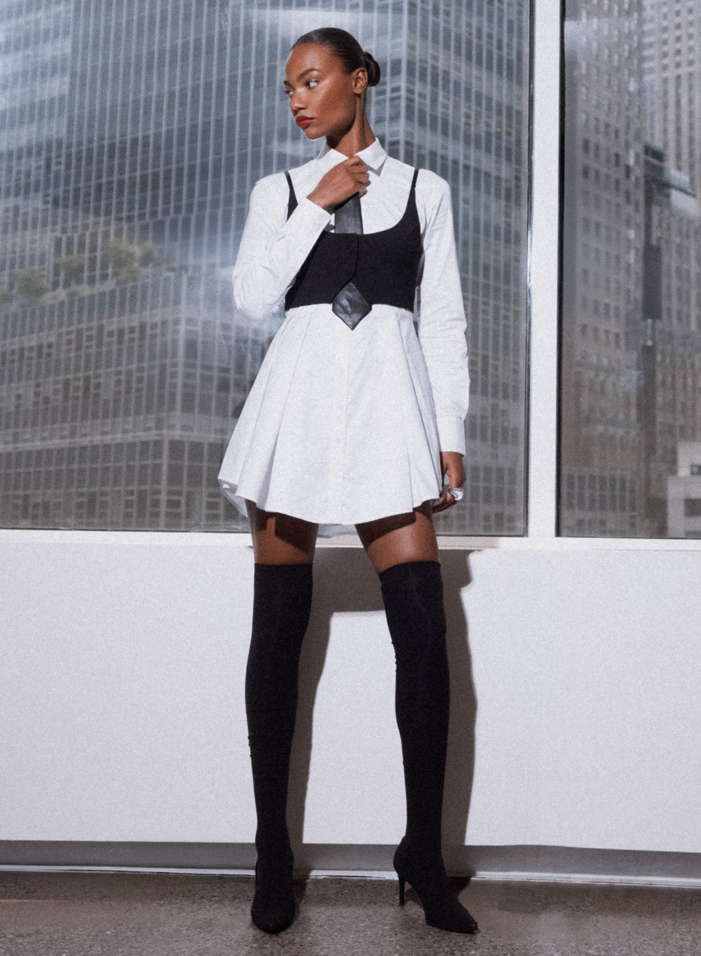 Fleur du Mal White Zoe Shirt Dress