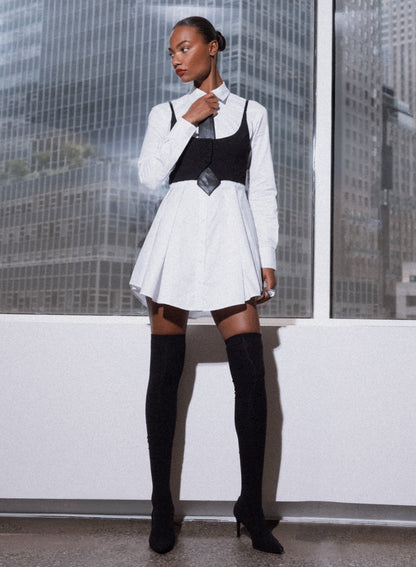 Fleur du Mal White Zoe Shirt Dress
