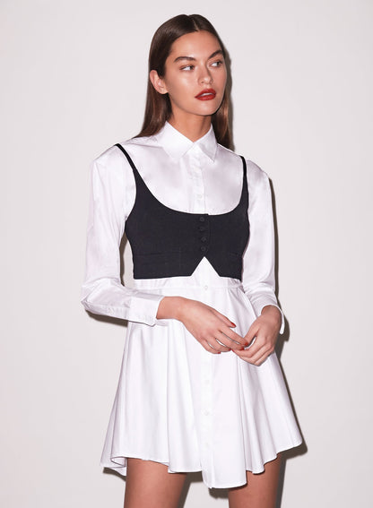 Fleur du Mal White Zoe Shirt Dress