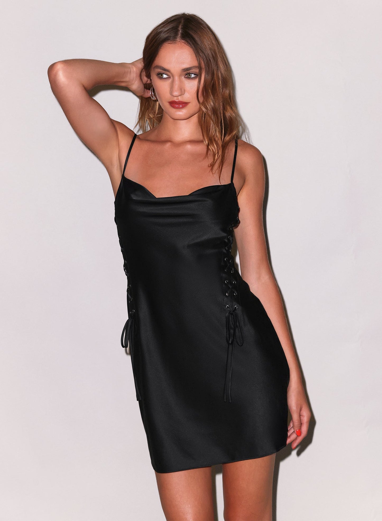 Fleur du Mal Black Ella Mini Dress