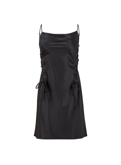 Fleur du Mal Black Ella Mini Dress