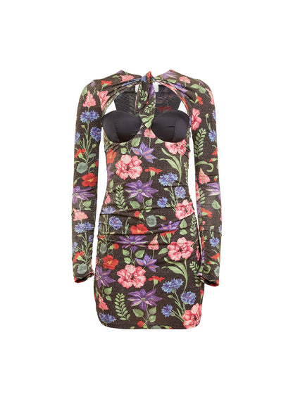 Fleur du Mal Wildflower Print Wildfleur Balconette Dress