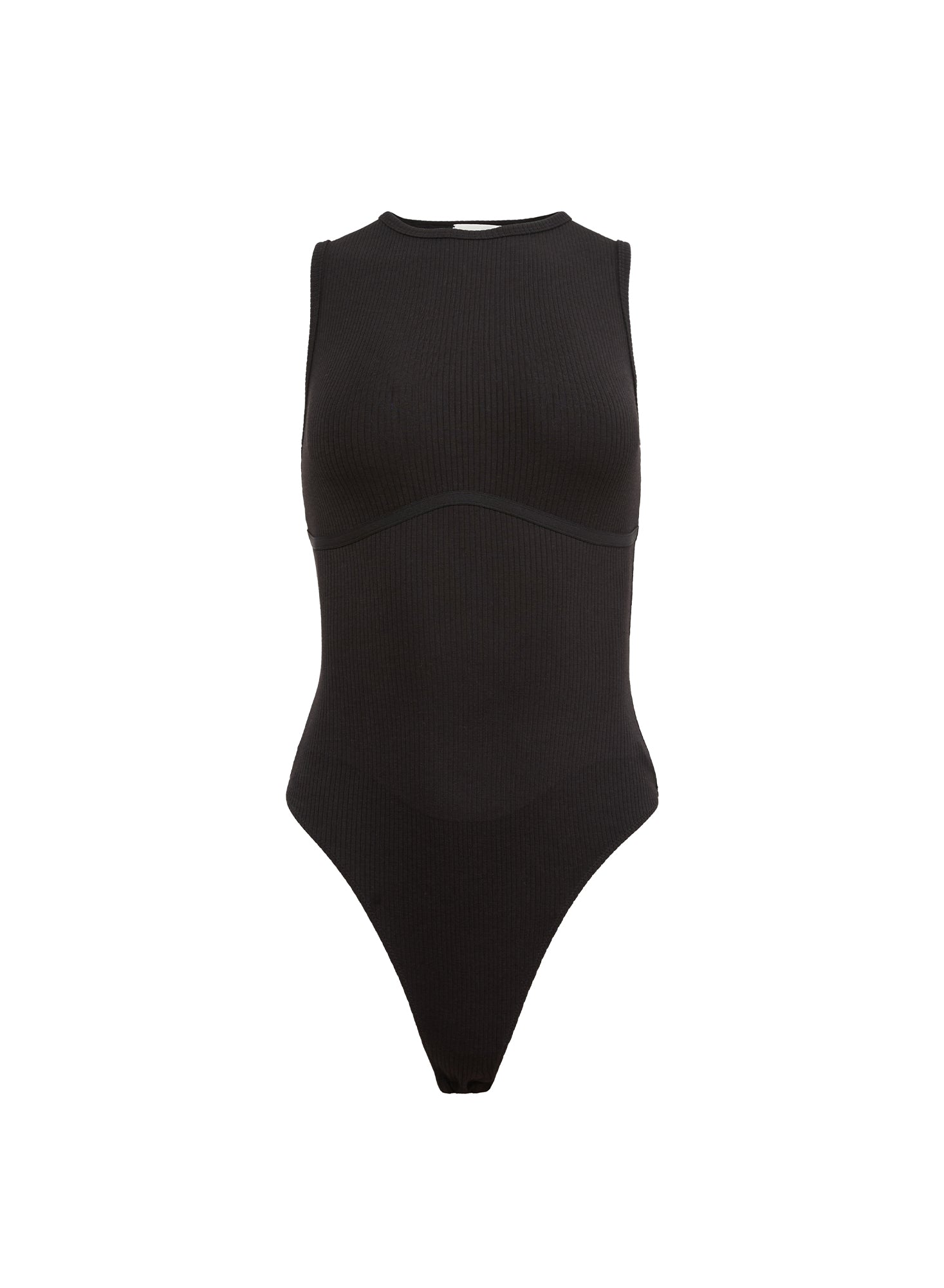Fleur du Mal Black Hourglass Rib Bodysuit
