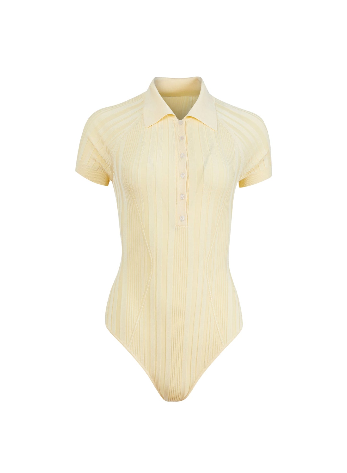 Fleur du Mal Butter Rib Polo Bodysuit