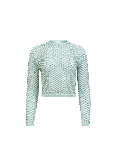 Fleur du Mal Frosted Mint Spotlight Long Sleeve Top