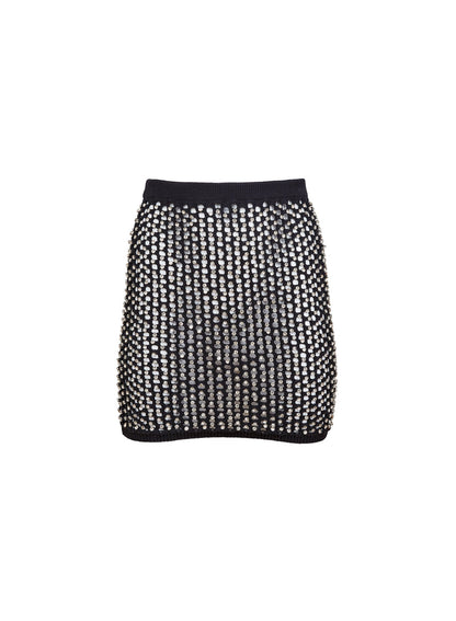 Fleur du Mal Black Spotlight Mini Skirt