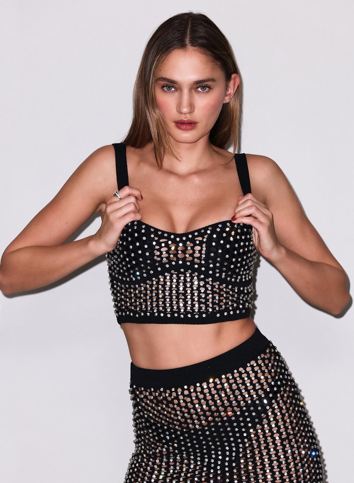 Fleur du Mal Black Spotlight Mini Skirt