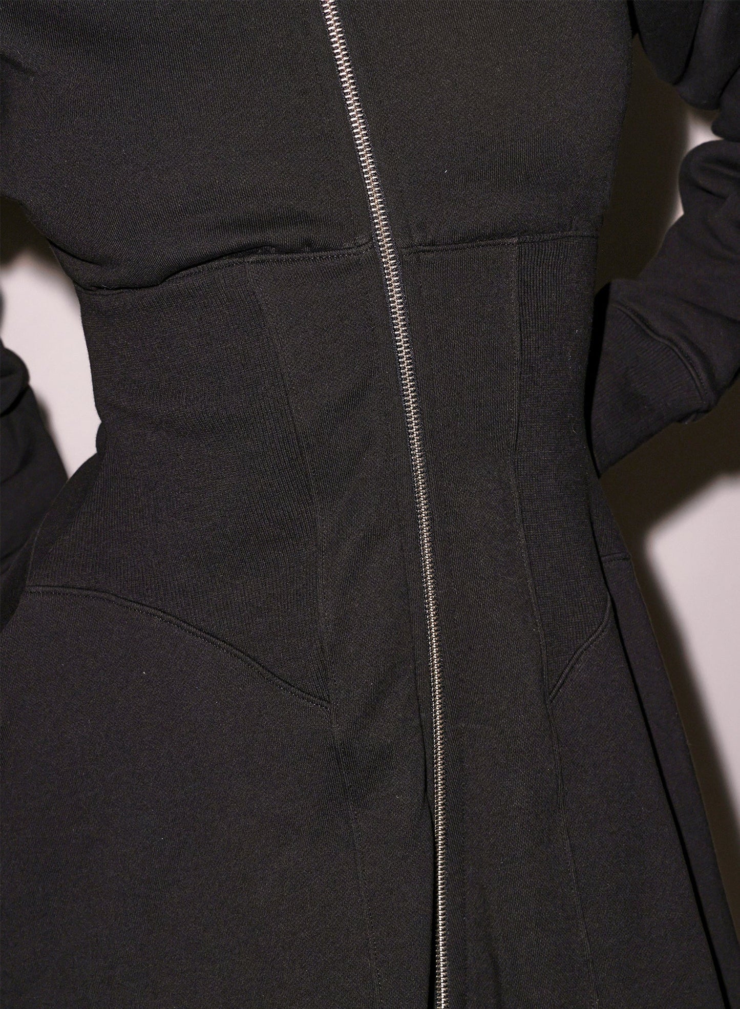 Fleur du Mal Black Unzip Me Hoodie Dress