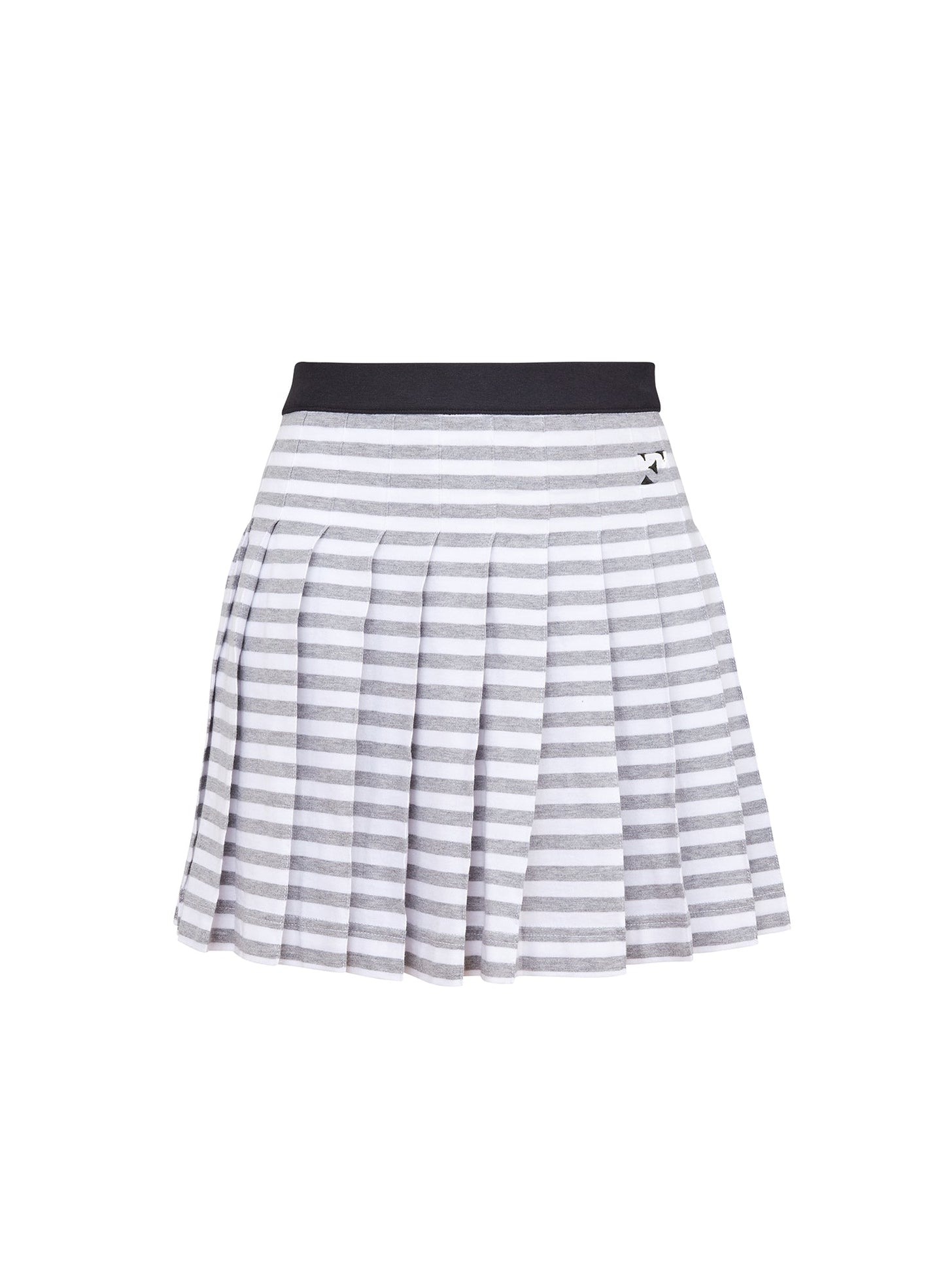 Fleur du Mal Stone Stripe Ivy Pleated Skirt