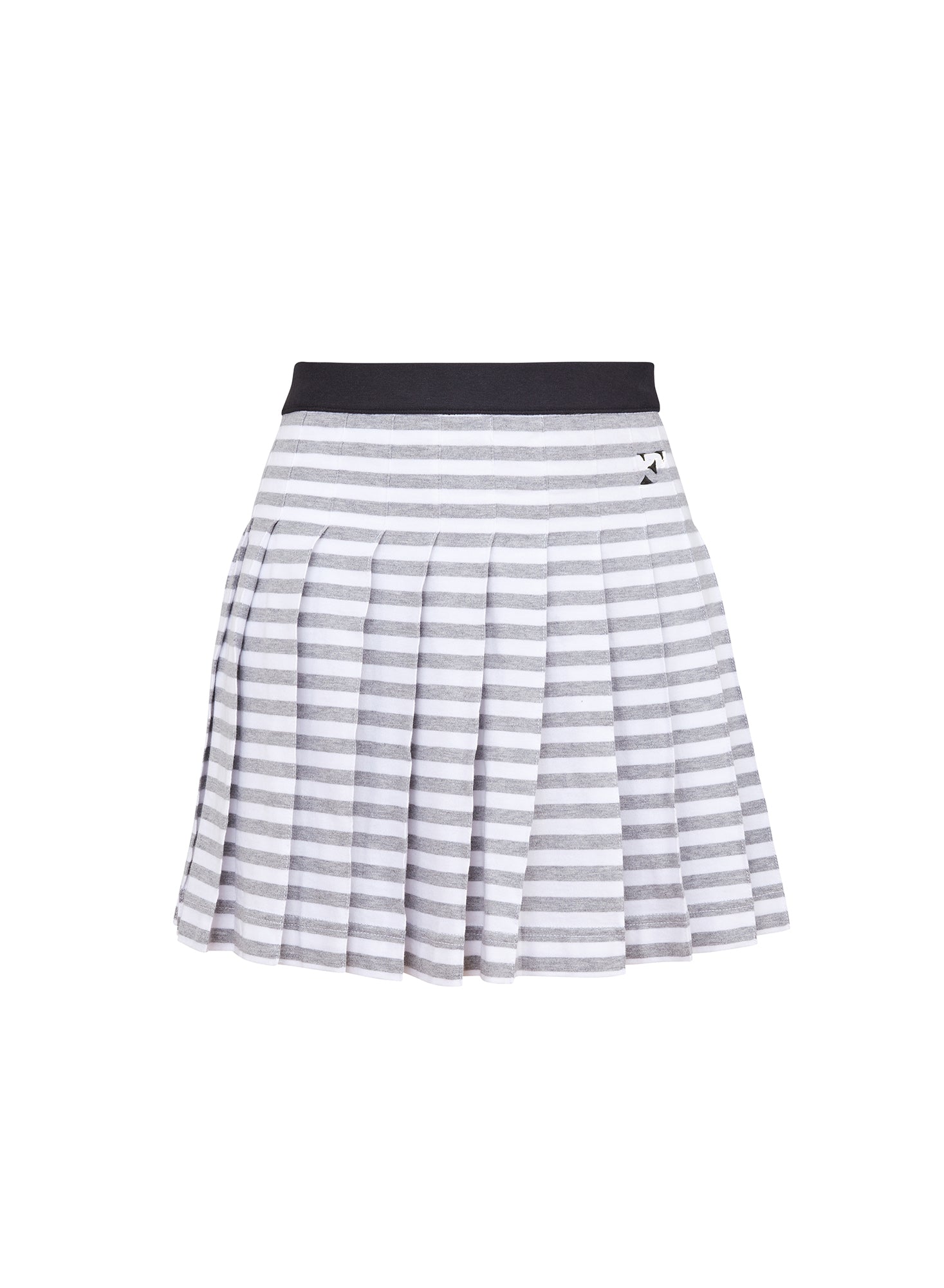 Fleur du Mal Stone Stripe Ivy Pleated Skirt