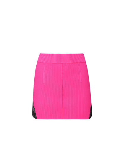 Fleur du Mal Wild Pink Jolie Mini Skirt