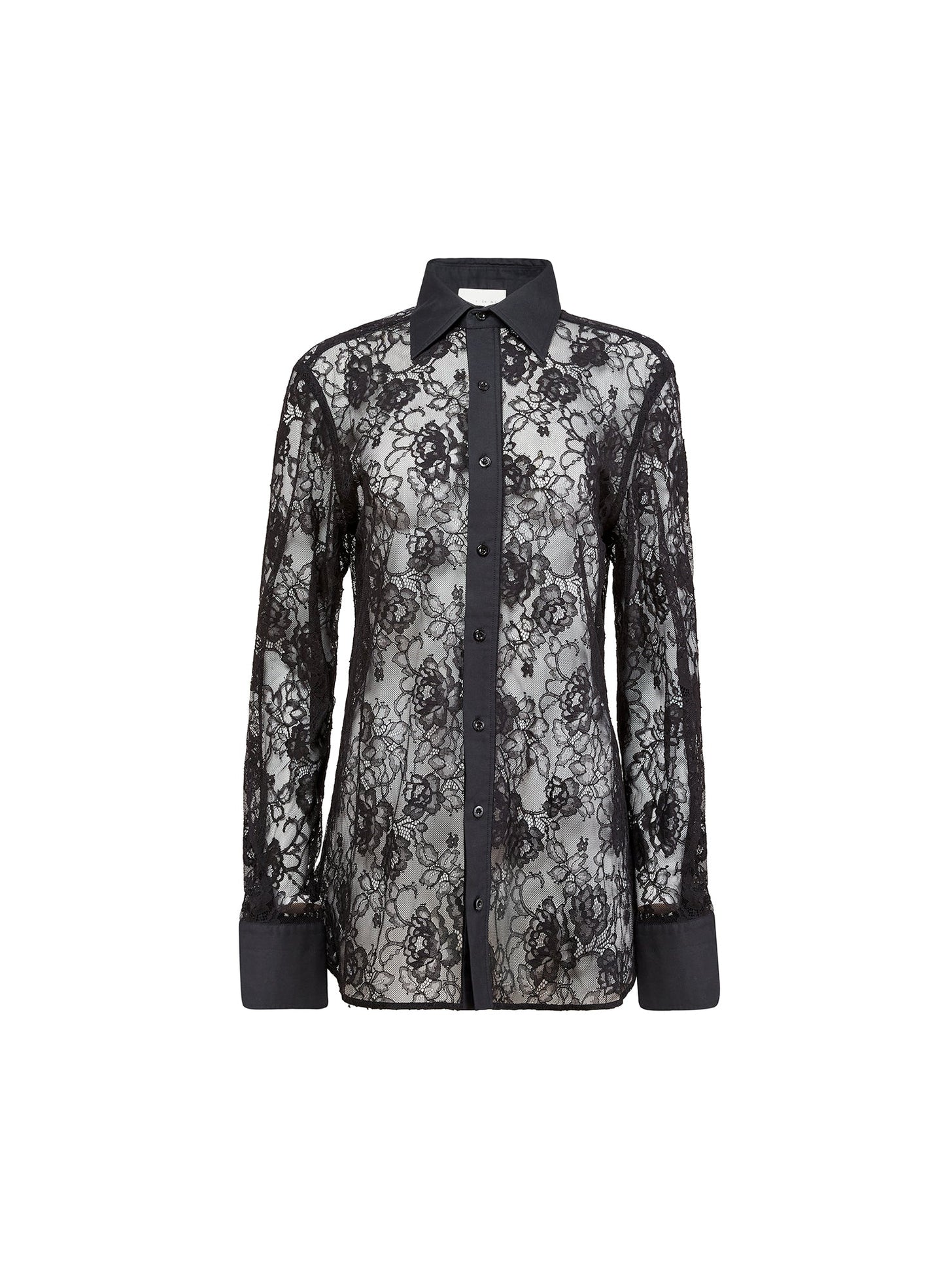 Fleur du Mal Black Juliet Lace Button Down