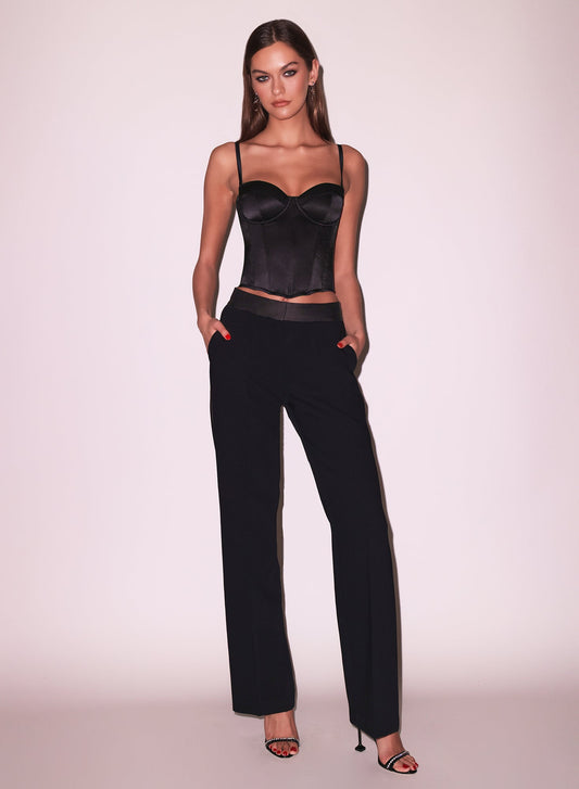 Fleur du Mal Black Tuxedo Pant